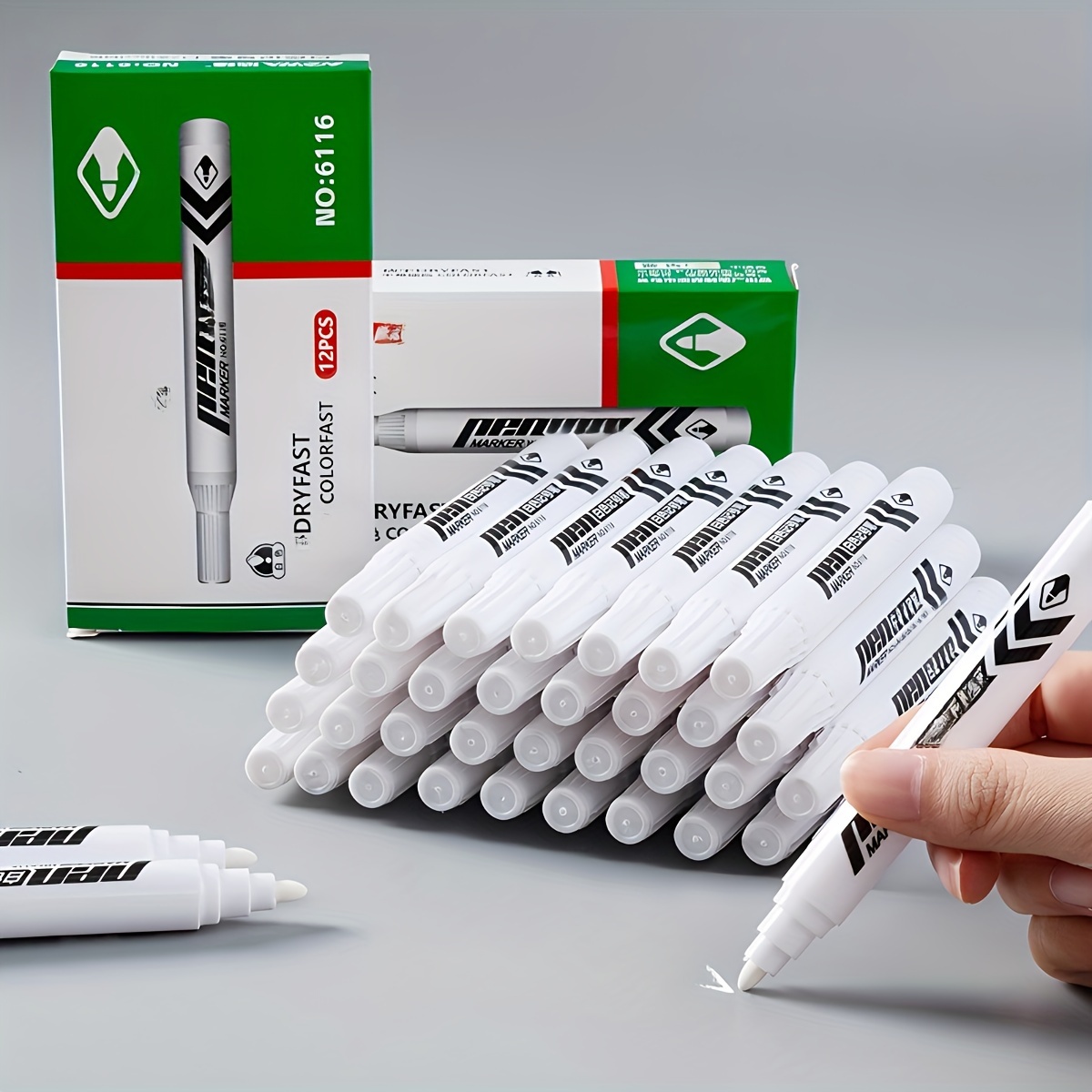 Tee Height Marker - 17 adet akrilik boya beyaz işaretleyici