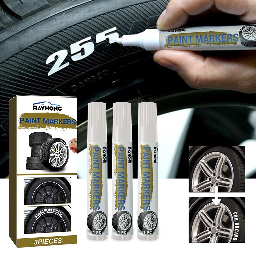 Tee Height Marker - 3 Beyaz Lastik Boya Kalemi Su